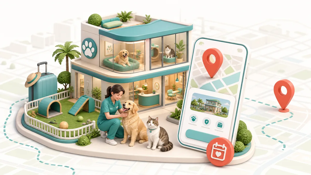 โรงแรมสัตว์เลี้ยงที่เจ้าของสัตว์ค้นพบและจองผ่าน Google Maps