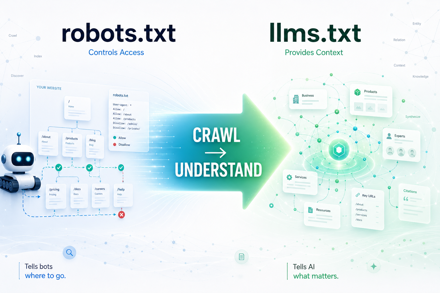 ความต่างระหว่าง llms.txt และ robots.txt สำหรับเว็บไซต์ไทย