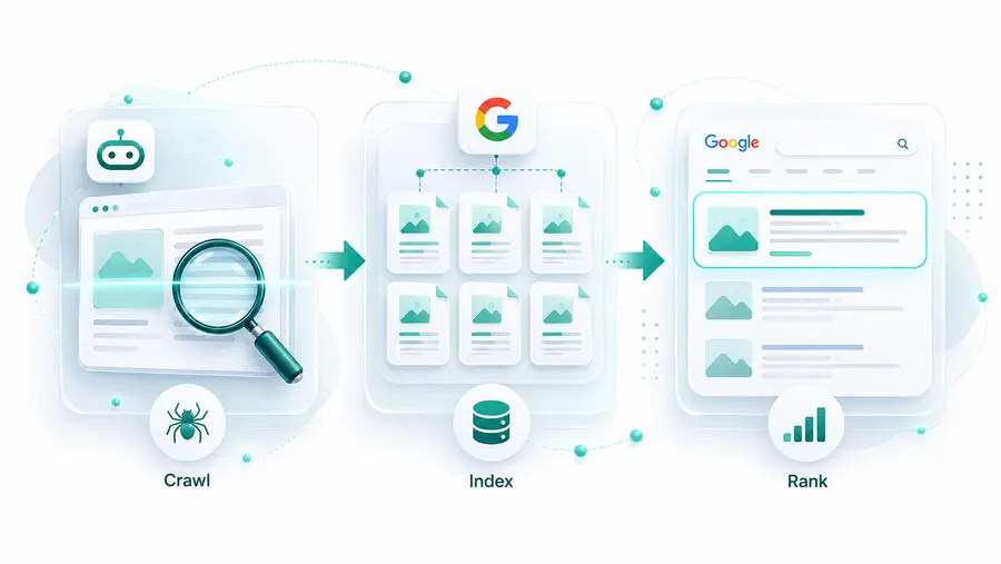 กระบวนการทำงานของ SEO — Crawling, Indexing และ Ranking